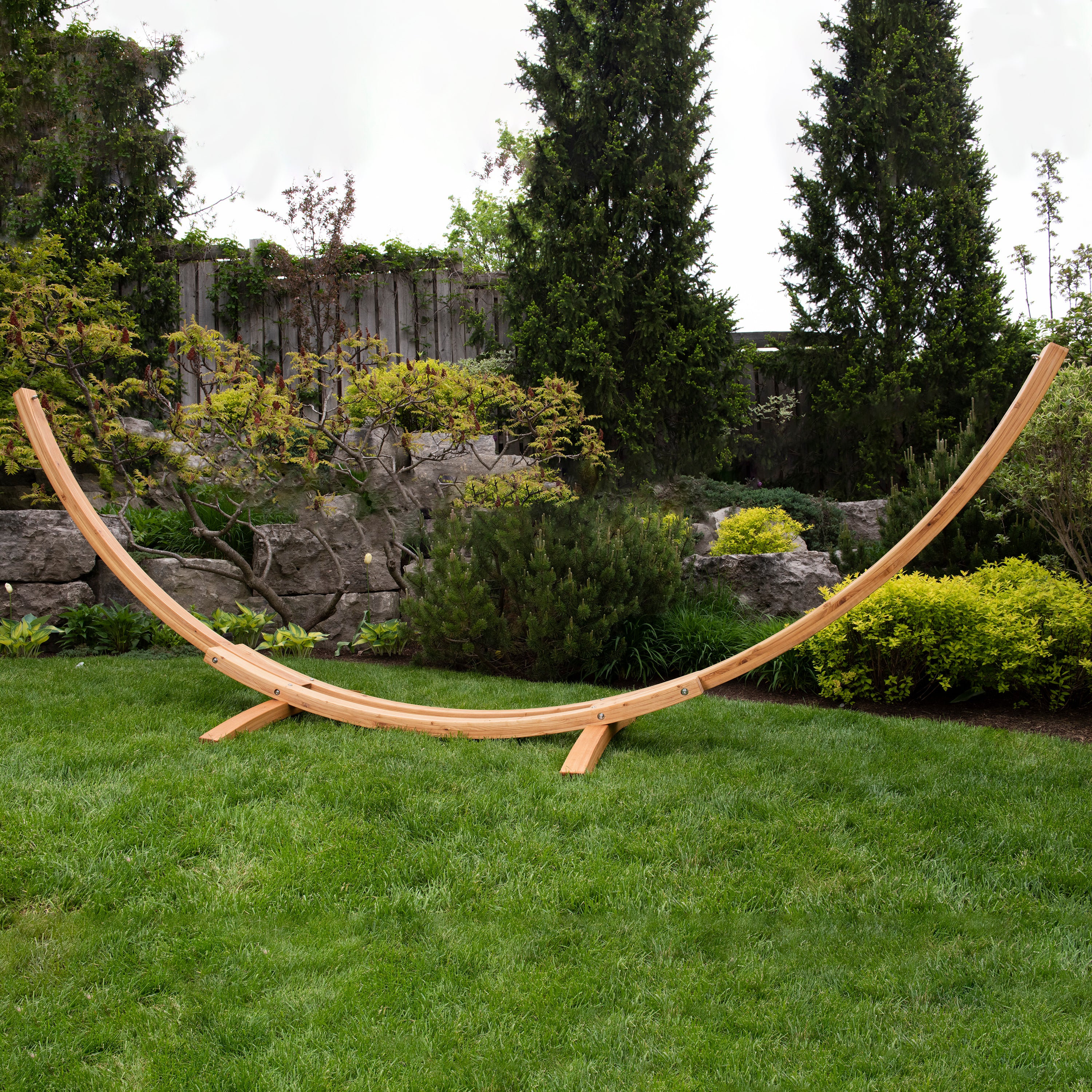 Solid Pine Arc Hammock Stand (15ft/455cm) - Natural - Image 3
