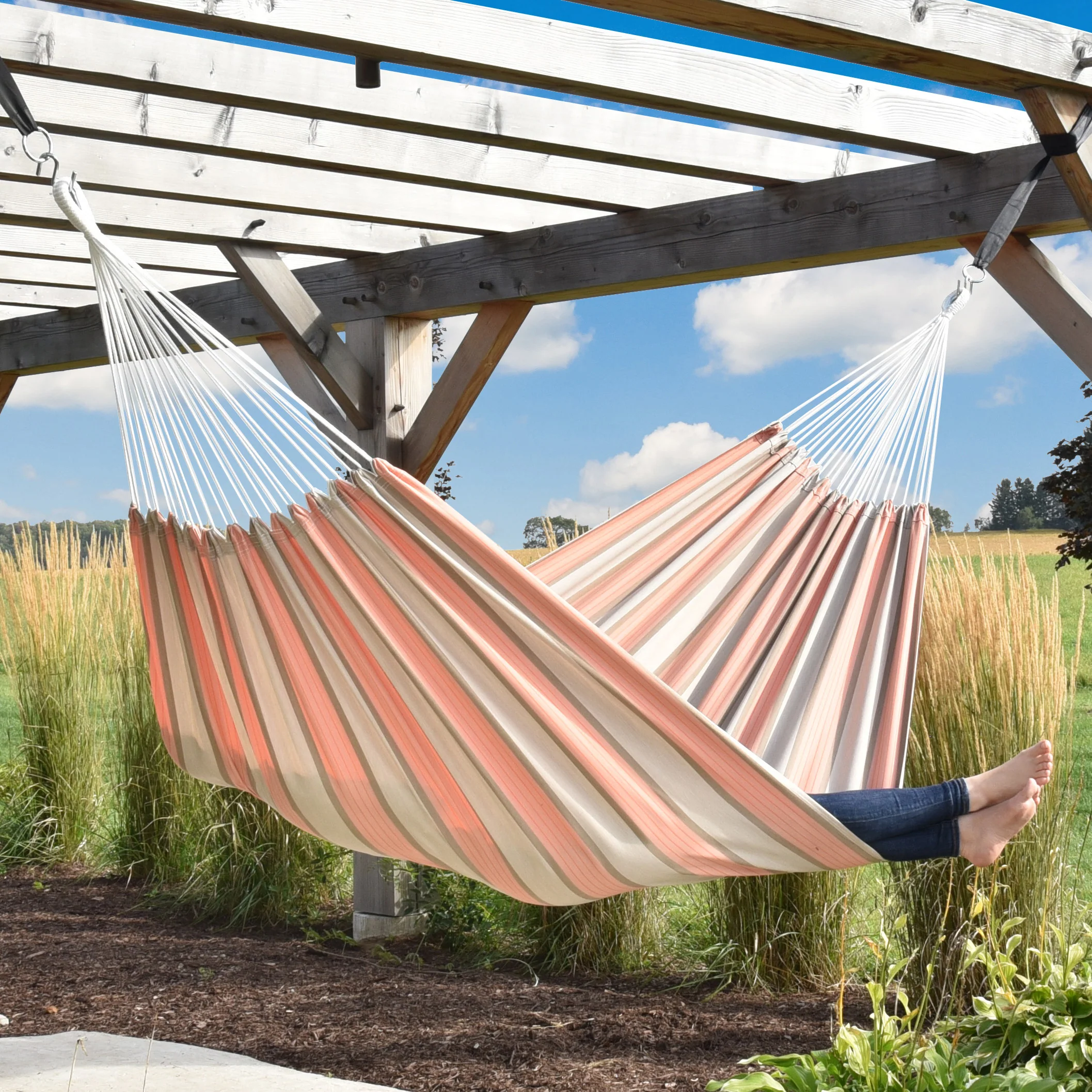 Brazilian Style Sunbrella® Hammock - Cameo - Image 3