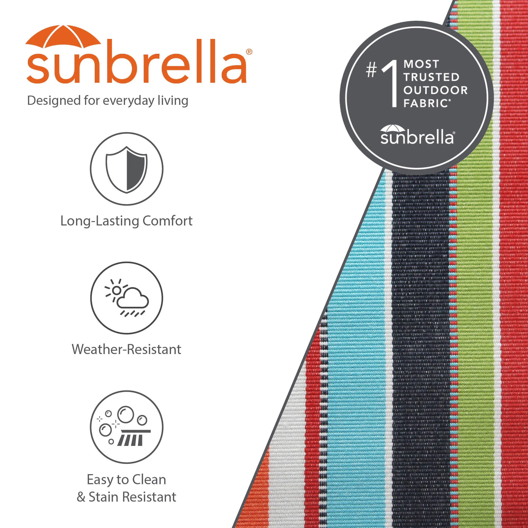 Double Sunbrella® Hammock with Stand (9ft/280cm) - Confetti - Image 7