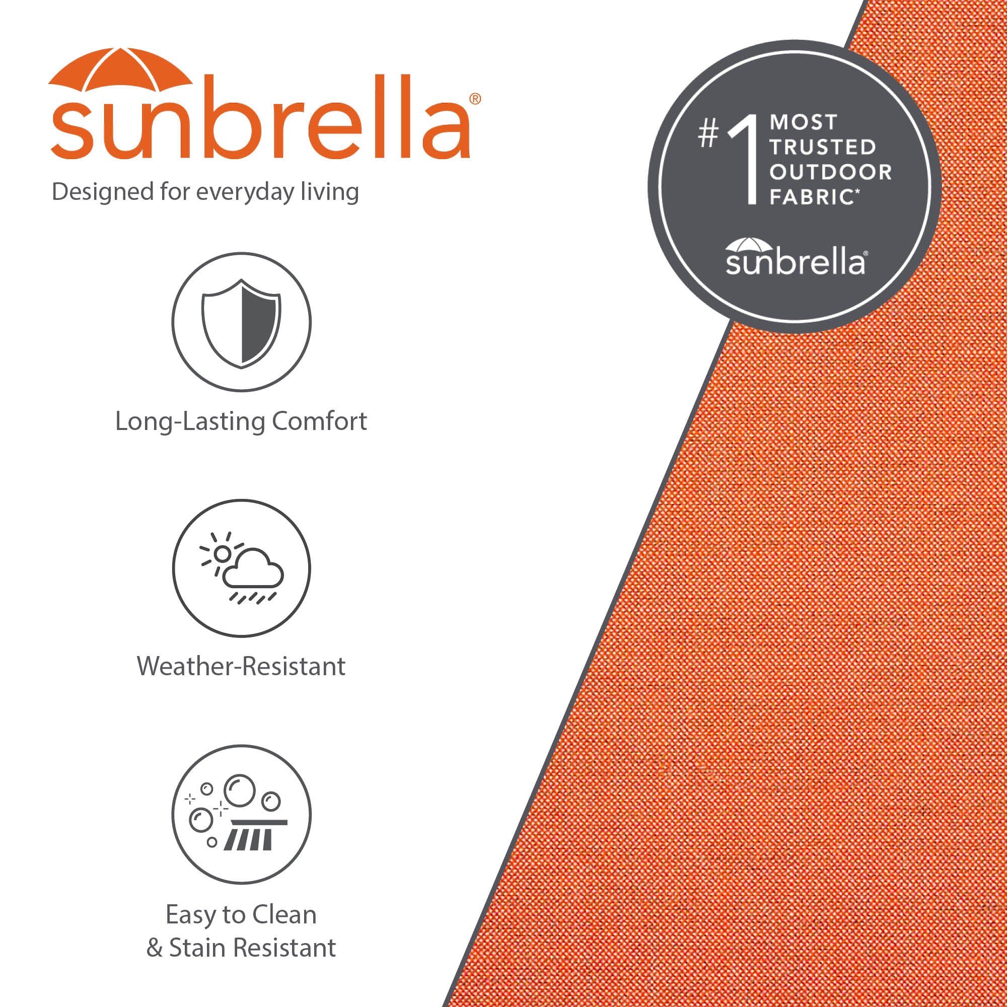Double Sunbrella® Hammock with Stand (9ft/280cm) - Coral - Image 6