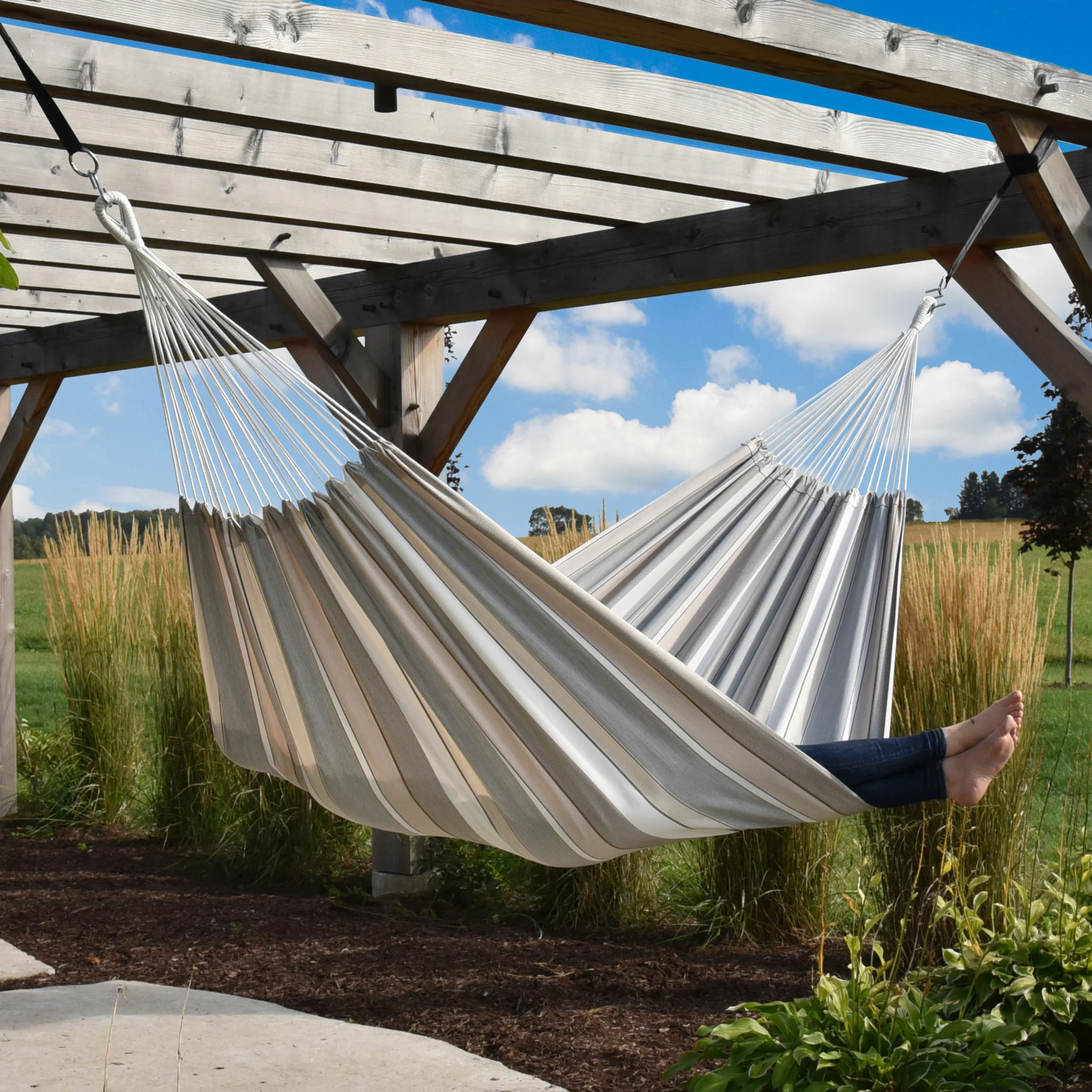 Brazilian Style Sunbrella® Hammock - Dove - Image 3