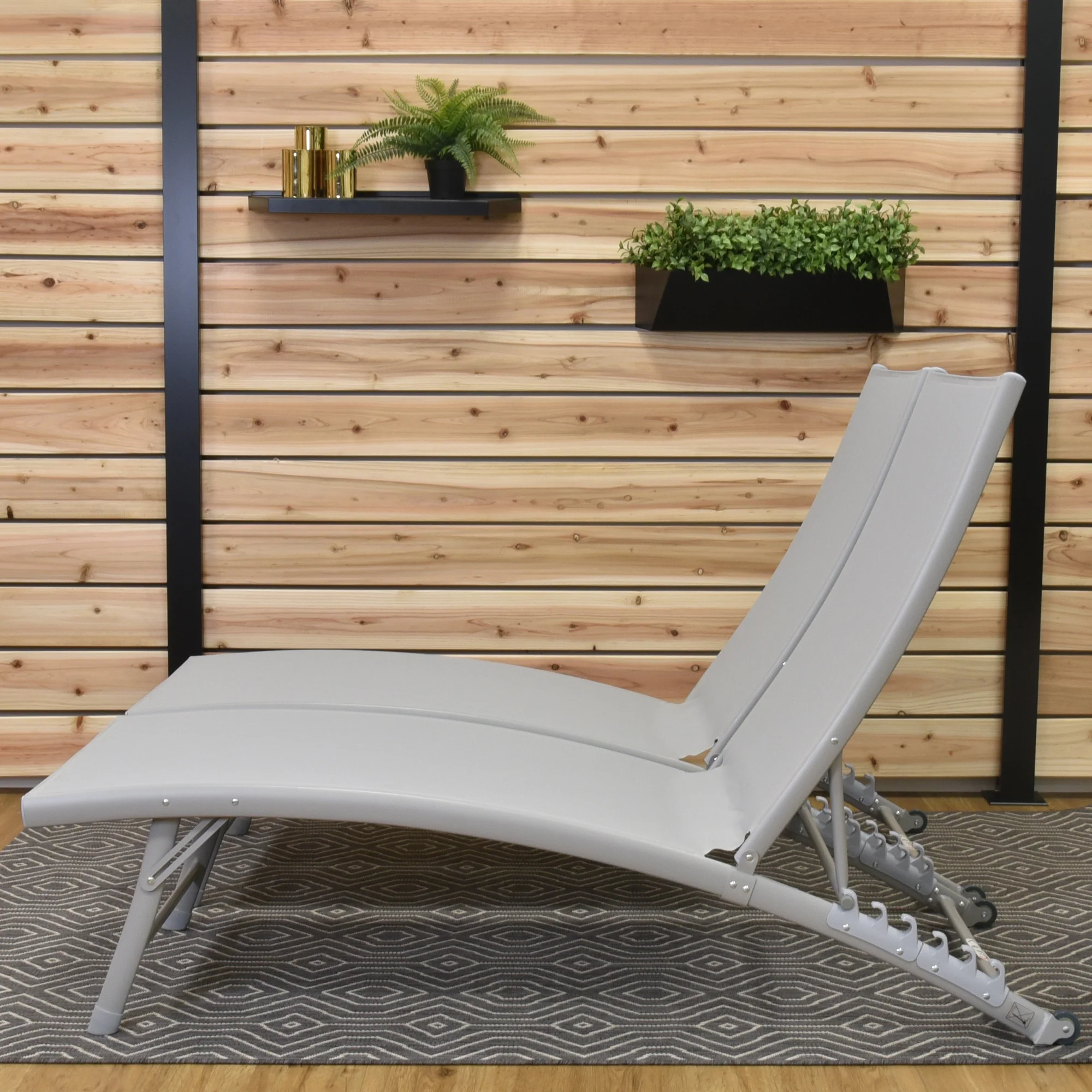 Clearwater Phifer® & Aluminum Lounger Set (2pc) - River Pebble - Image 3
