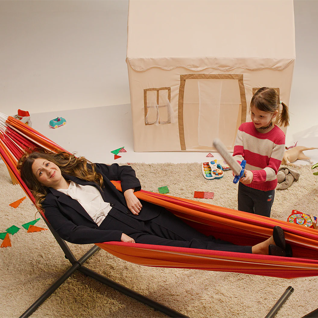 Double Cotton Hammock with Stand (9ft/280cm) - Mimosa - Image 2