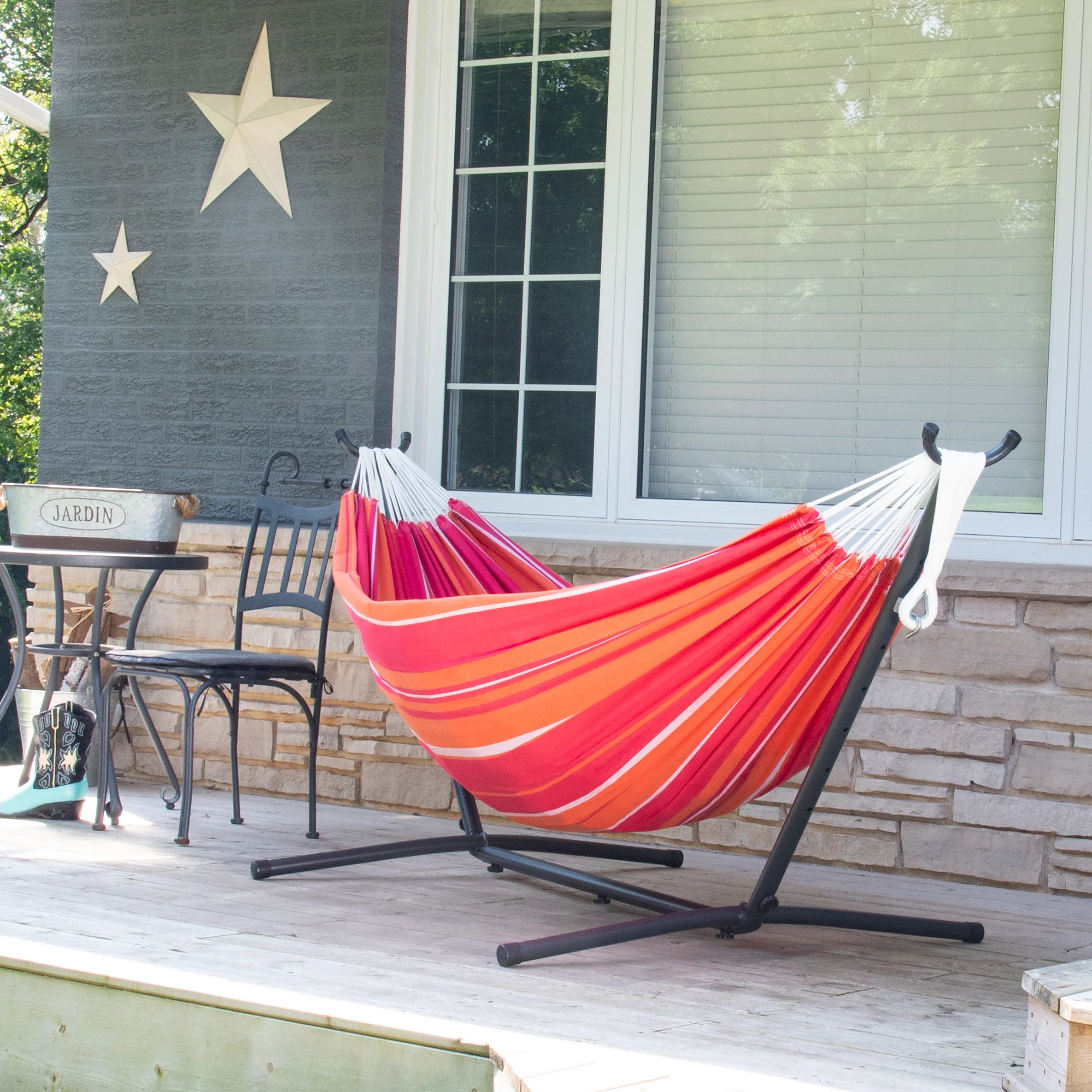 Double Cotton Hammock with Stand (9ft/280cm) - Mimosa - Image 3