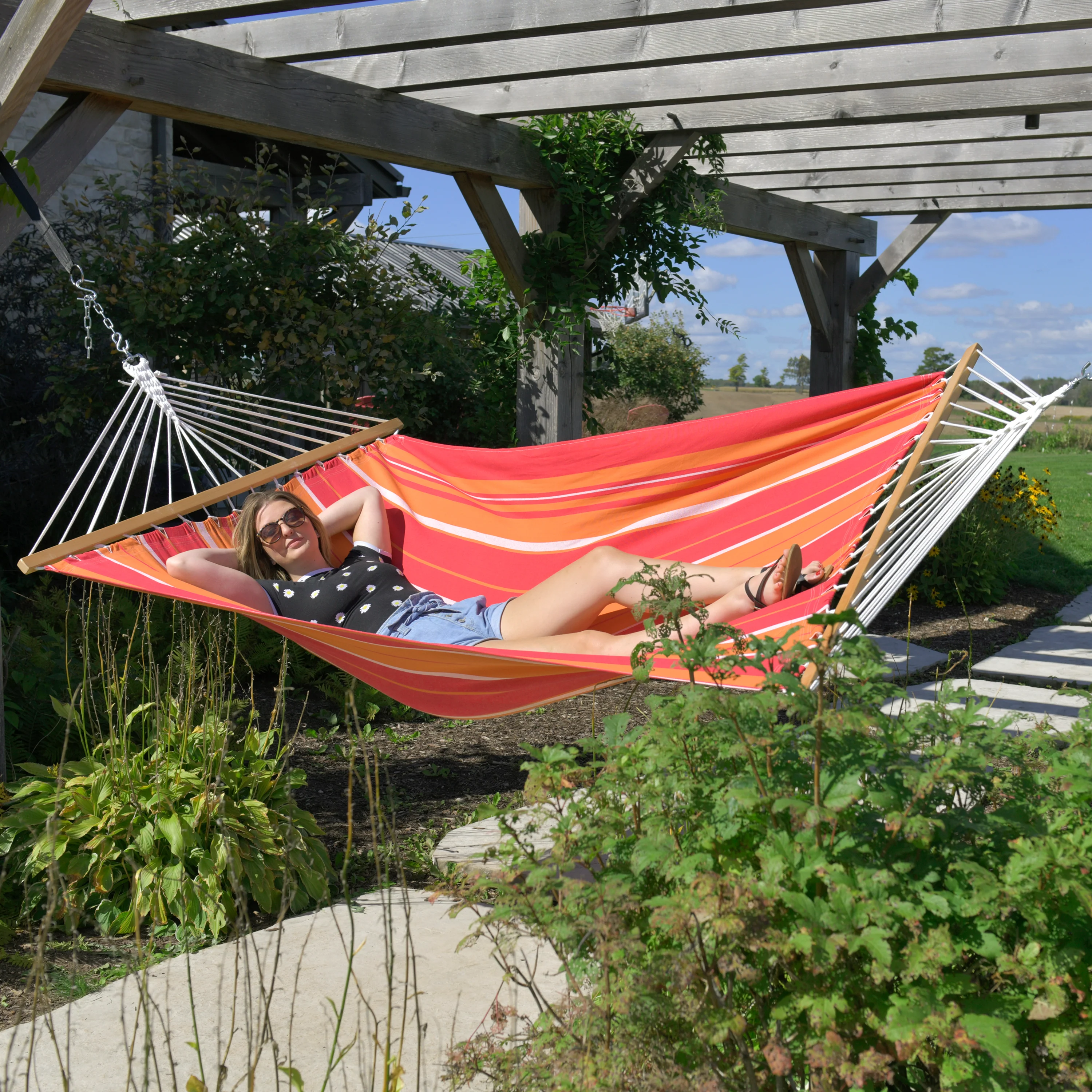 Cotton Spreader Bar Hammock - Mimosa - Image 3