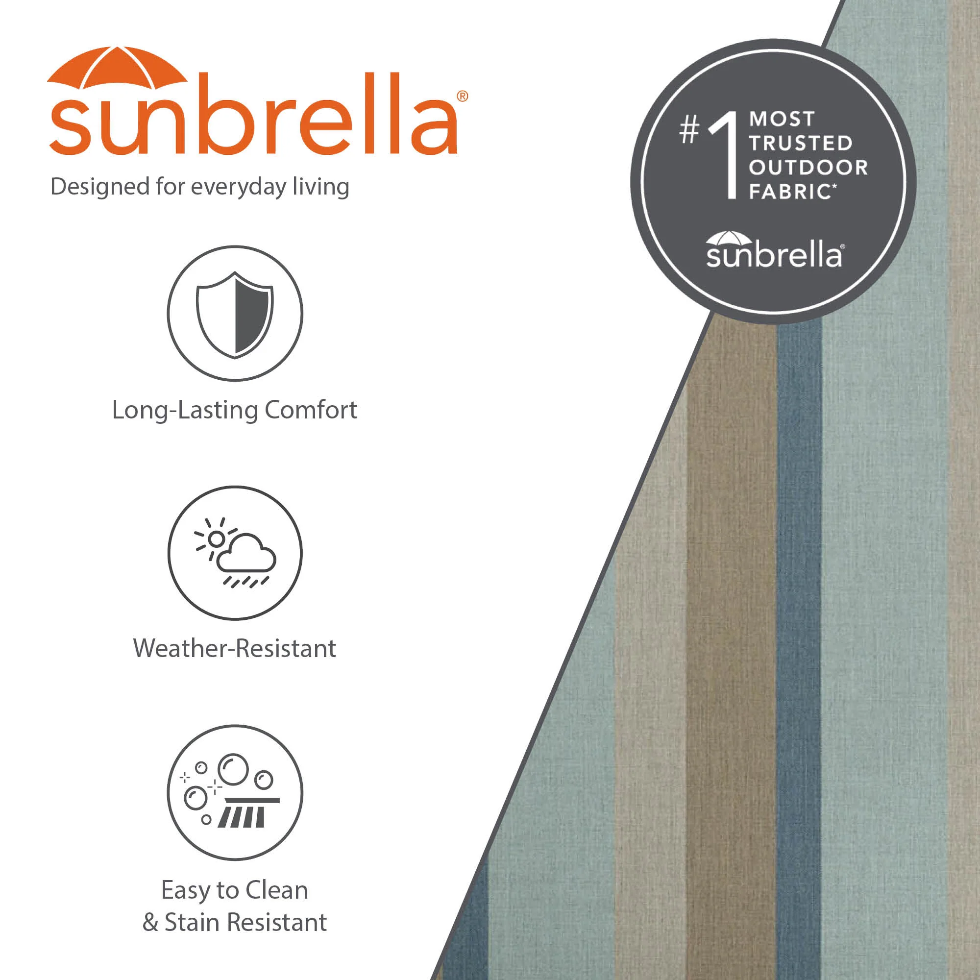 Double Sunbrella® Hammock with Stand (9ft/280cm) - Gateway Mist - Image 8