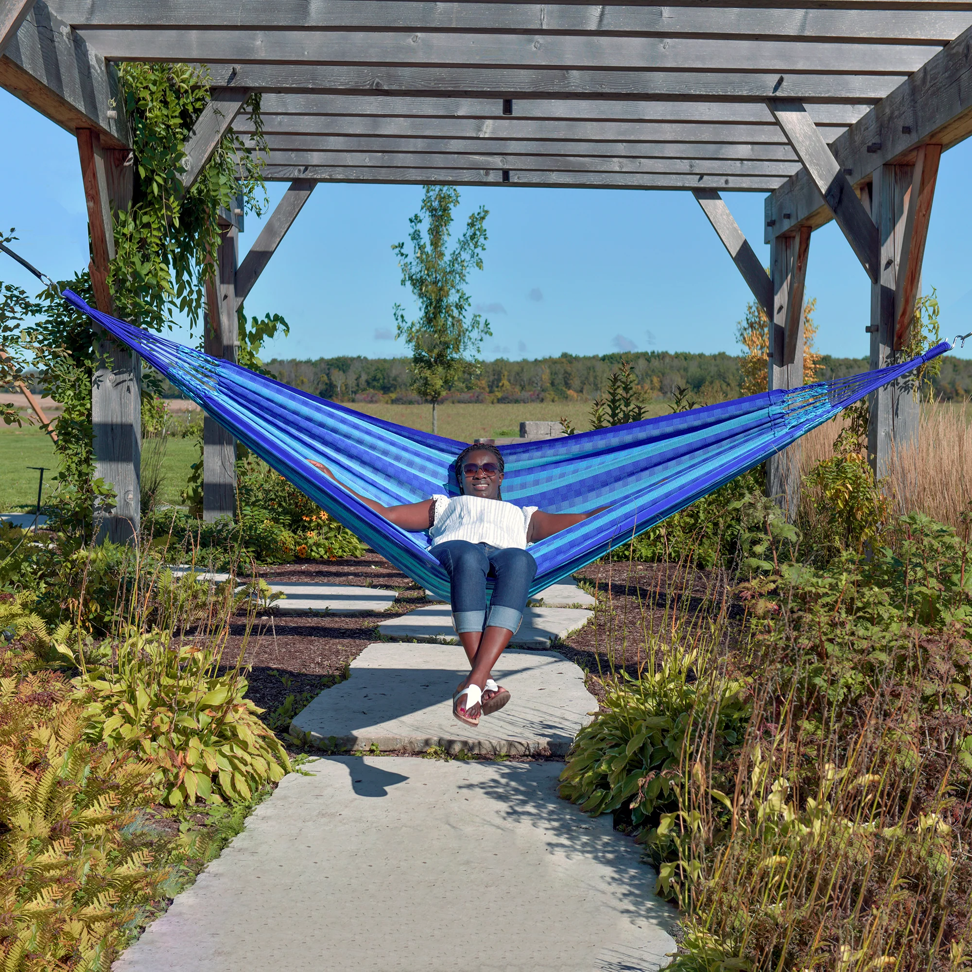 Latin Double Cotton Hammock - Laguna - Image 3