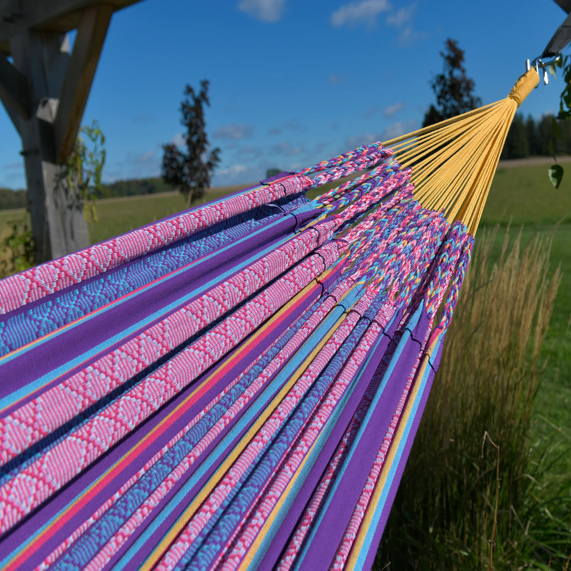 Latin Double Cotton Hammock - Fiesta - Image 6