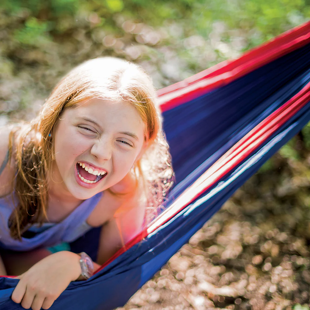 Parachute Camping Hammock - Navy & Red - Image 4