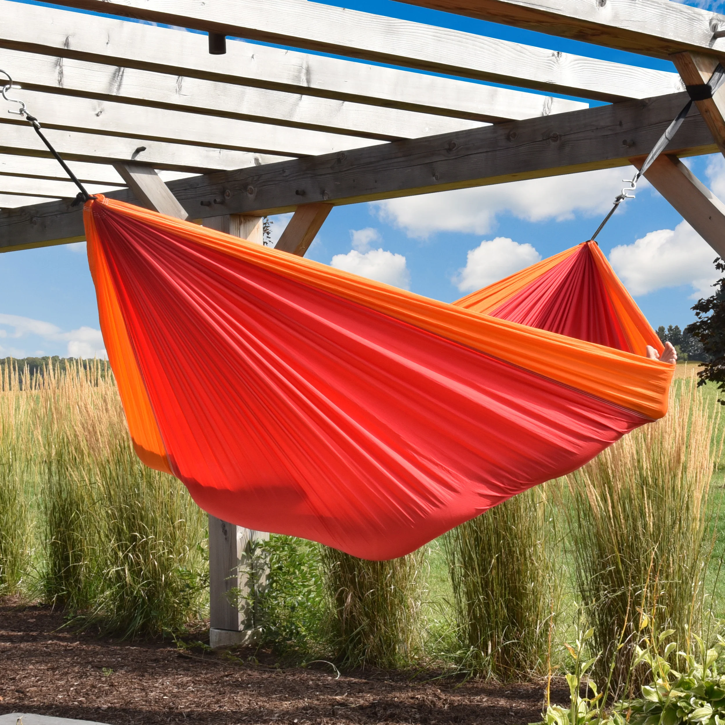 Parachute Camping Hammock - Punch & Peach - Image 2