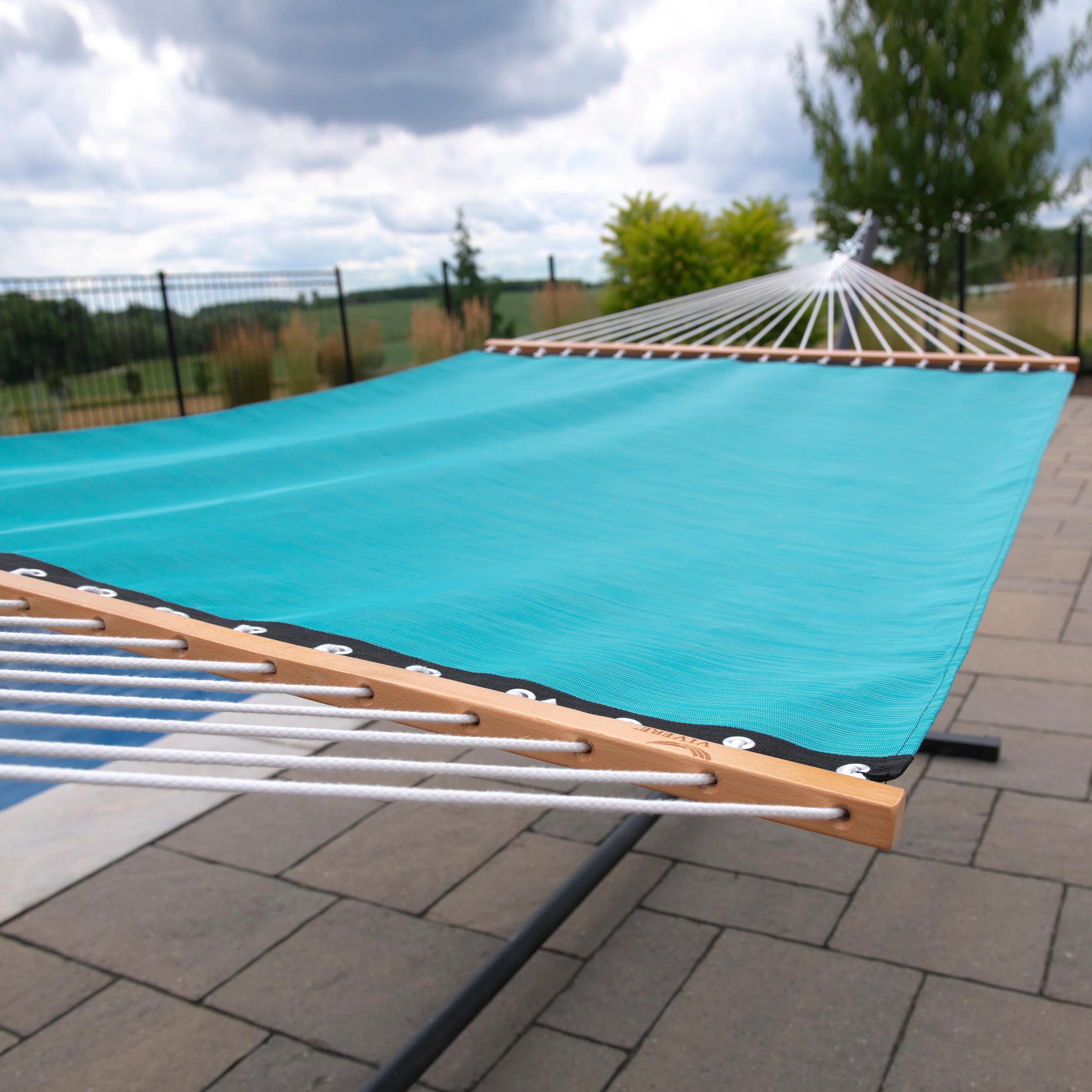 Phifer® Poolside Spreader Bar Hammock - Blue Hawaii - Image 3